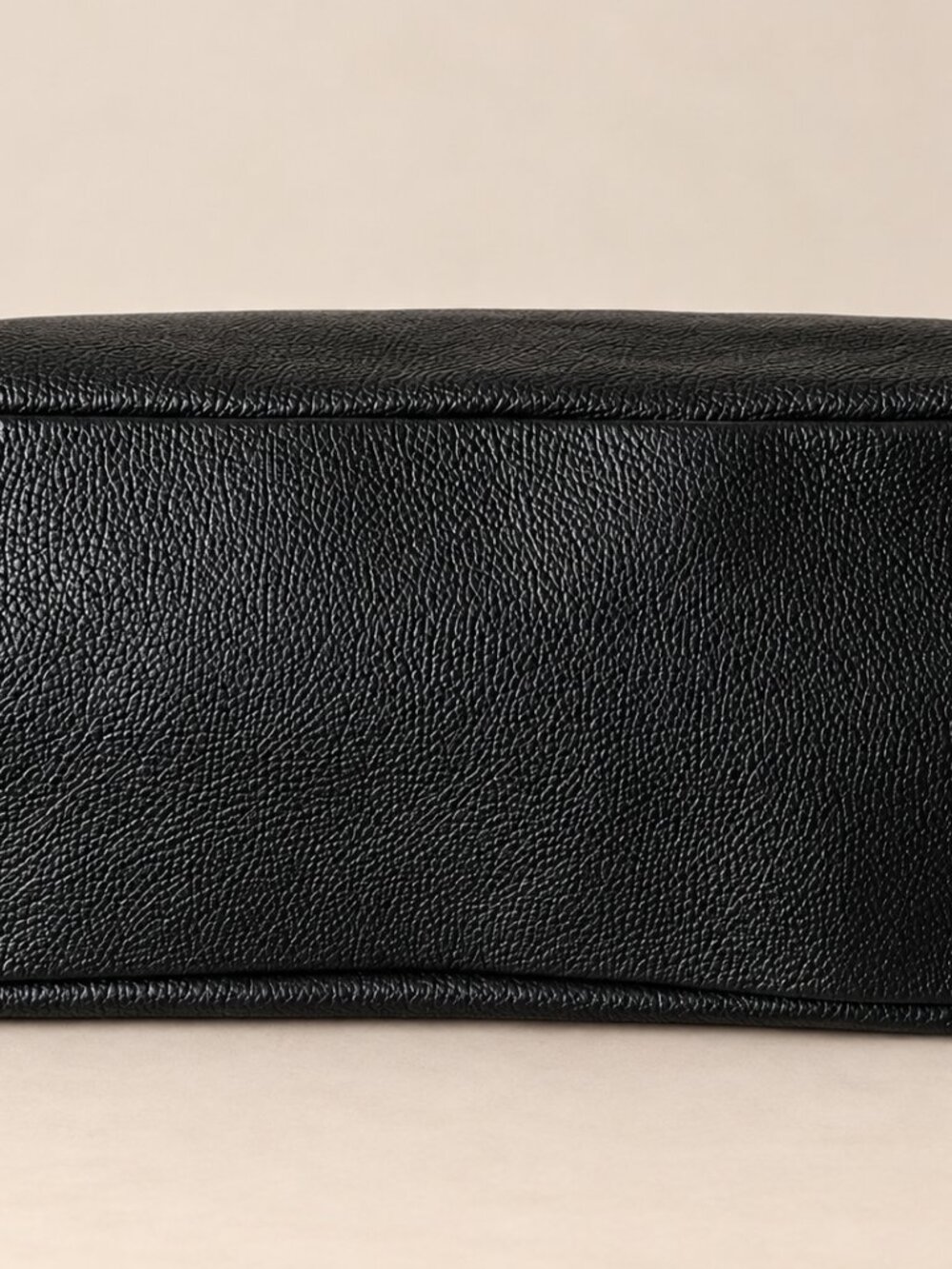 Black Large Leather Tote Bag, Italian Genuine Leather Work Bag, Vintage Purse - Picture 9 of 14